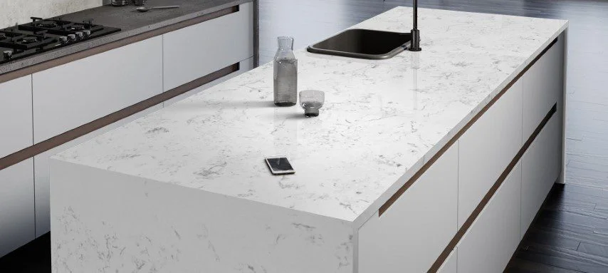 Carrara White quartz countertop
