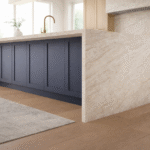 Tajmahal printed quartz kitchen render